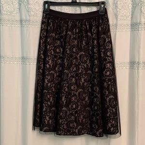 Black lace skirt